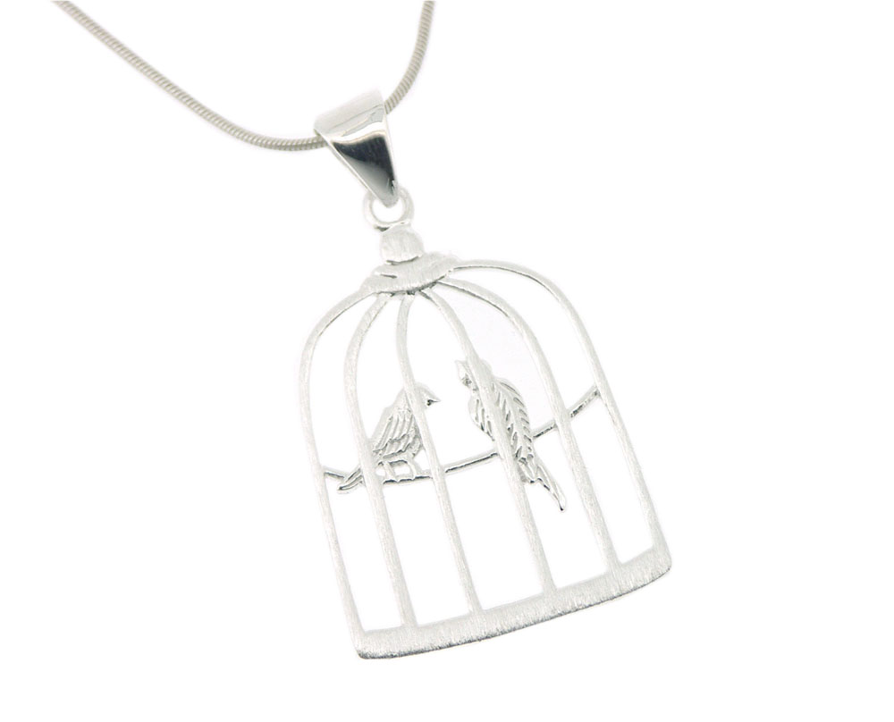 Silver Creation Birdcage Pendant 