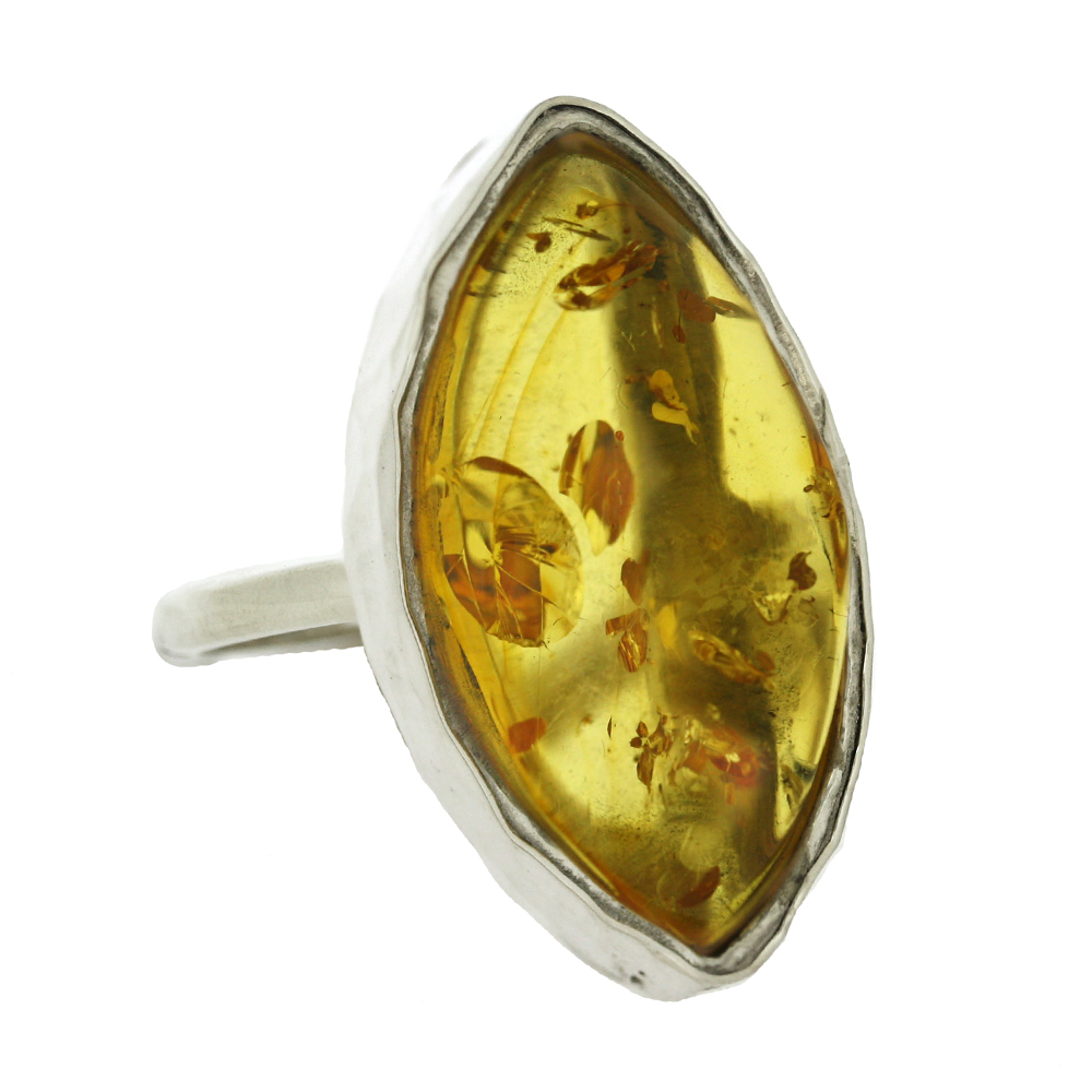 Bespoke Lemon Amber Ring