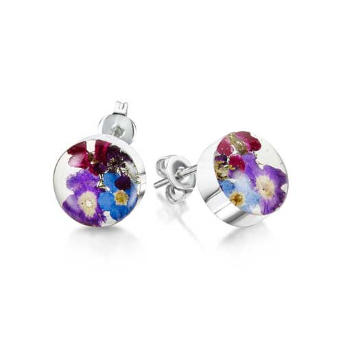 Shrieking Violet Purple Haze Round Studs