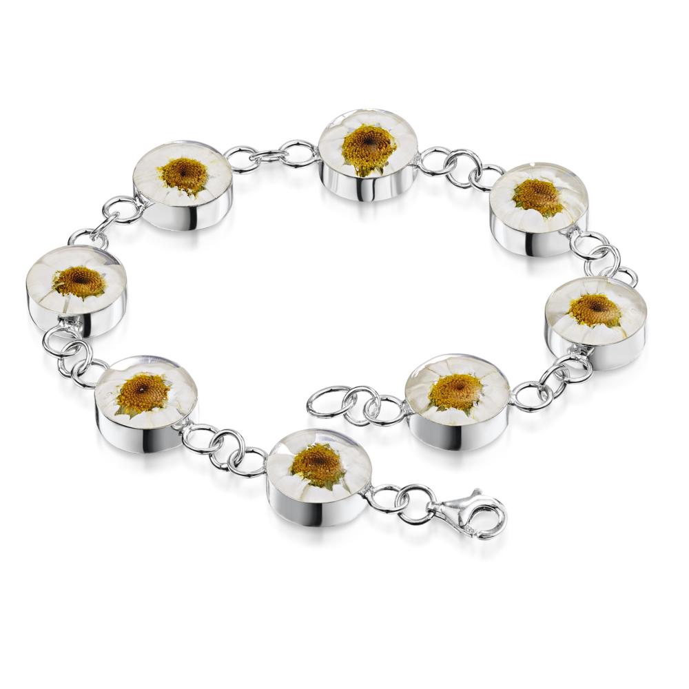 Shrieking Violet Daisy Round Bracelet