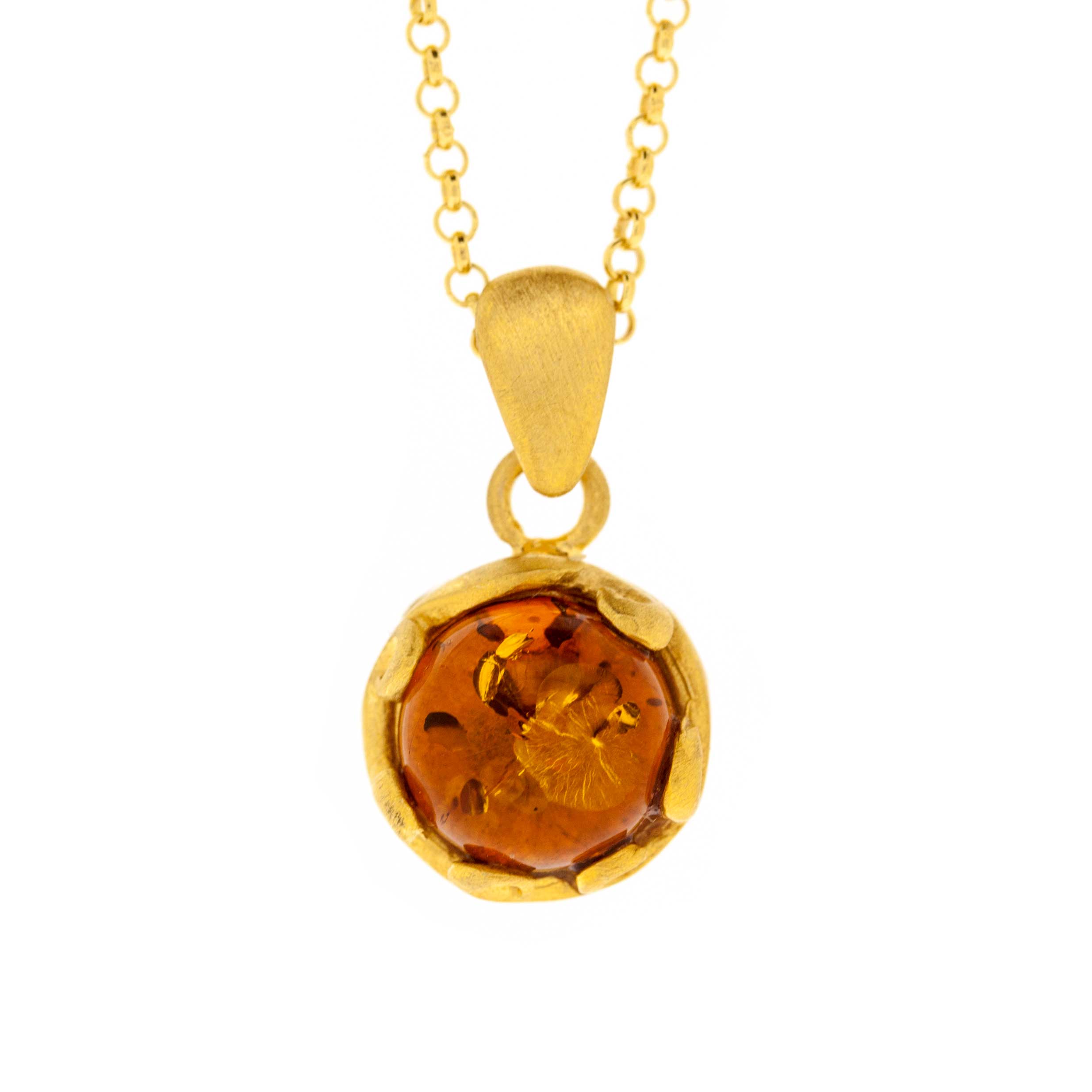 Amber Art Sphere Drops Pendant