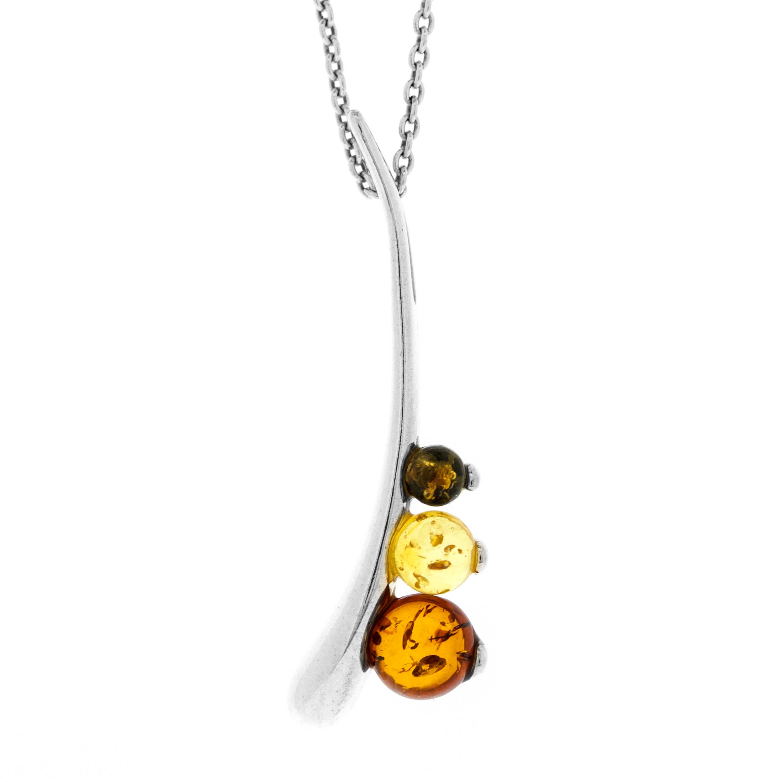 Classic Amber Poise Mixed  Amber Pendant
