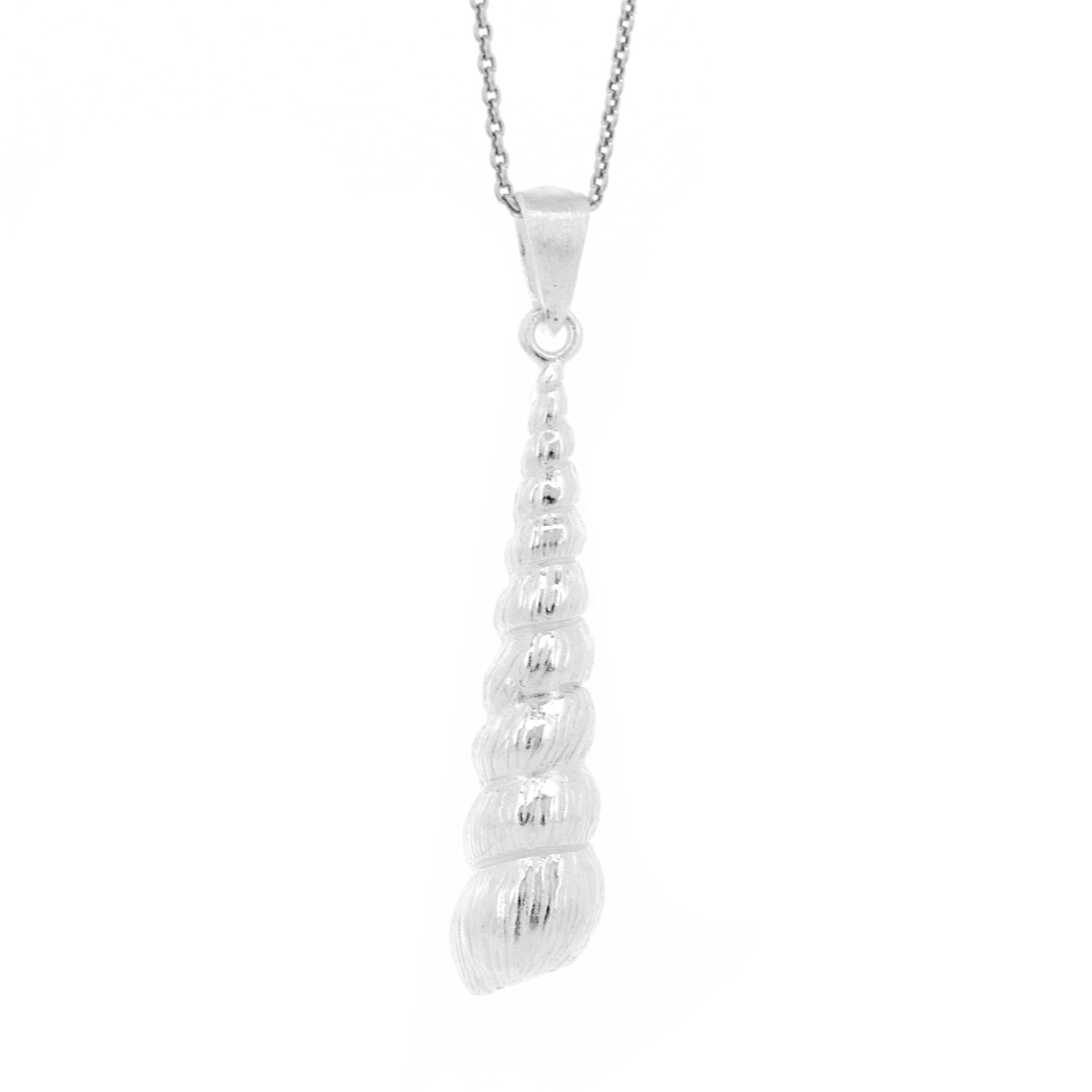 Silver Creation Auger Shell Pendant