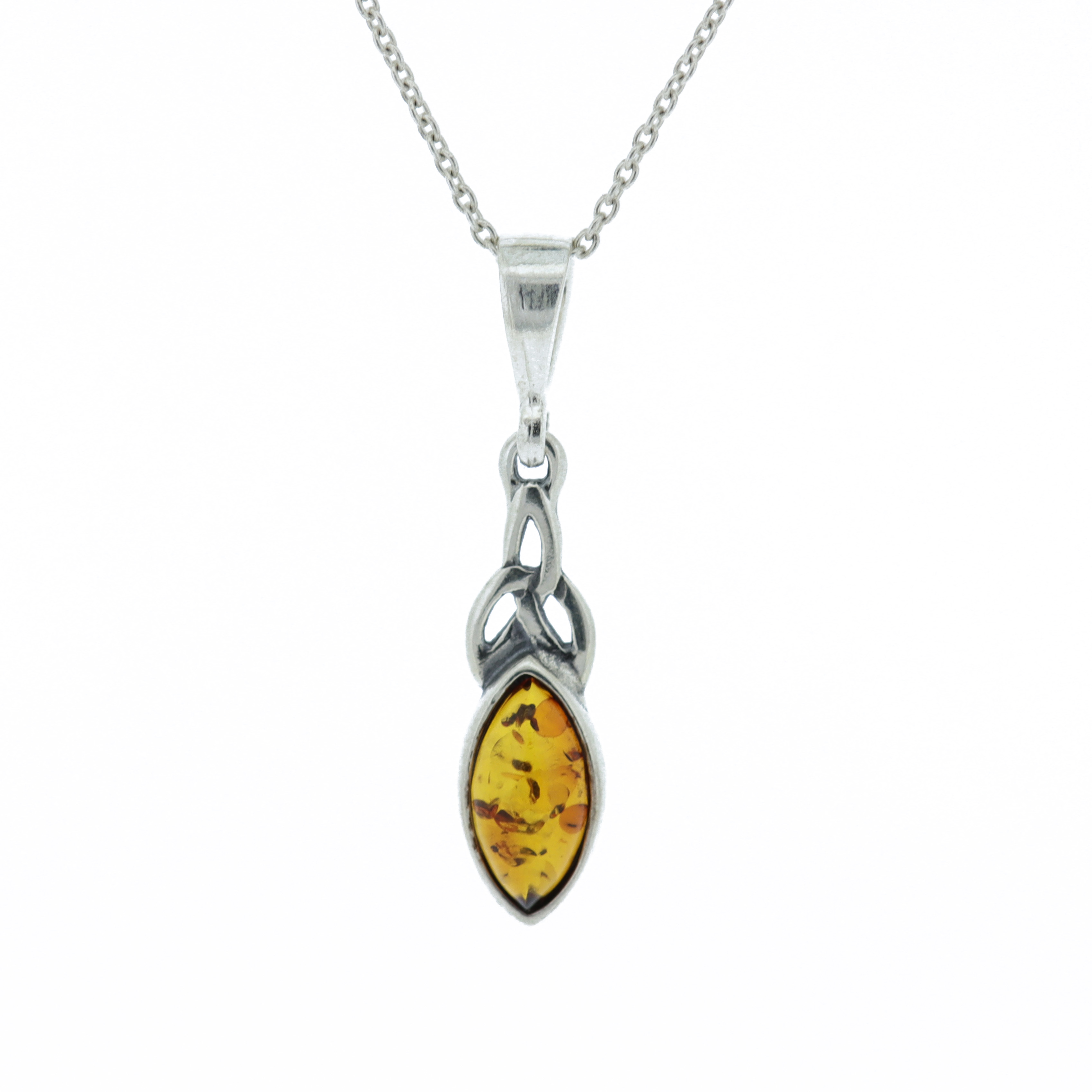 Classic Amber Celtic Pendant