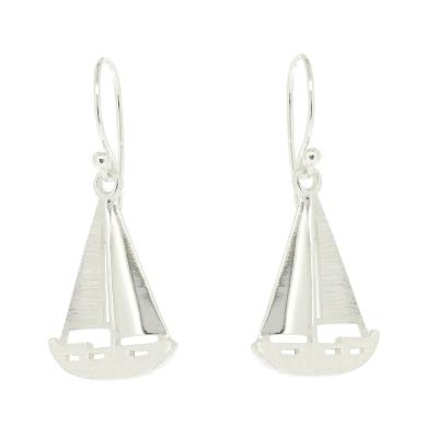 Silver Creation Broads Yacht Earrings