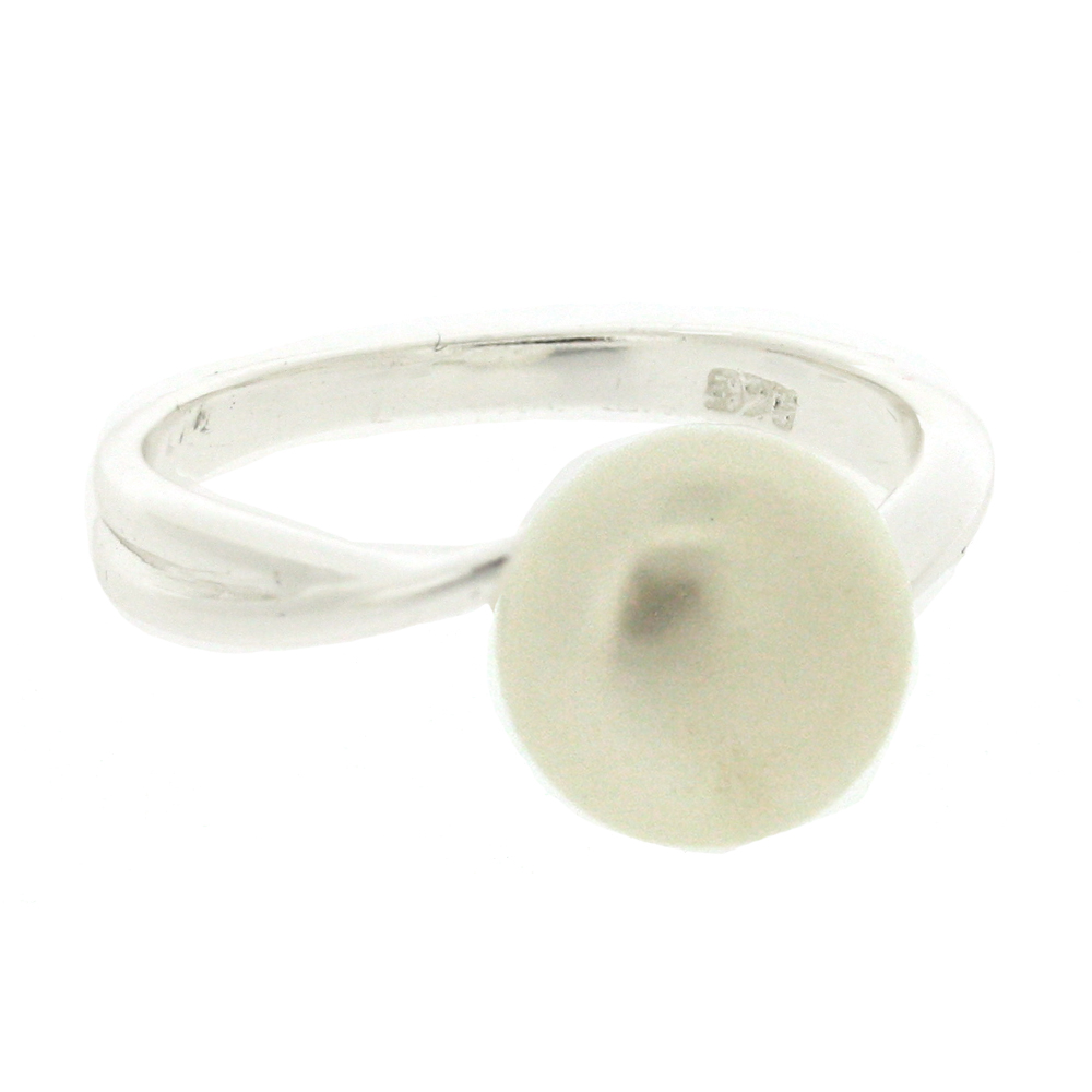 Silver Creation Simple Pearl Ring 