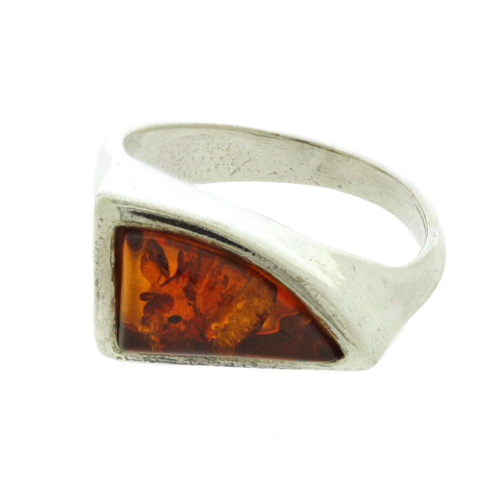 Amber Romance Triangles Ring