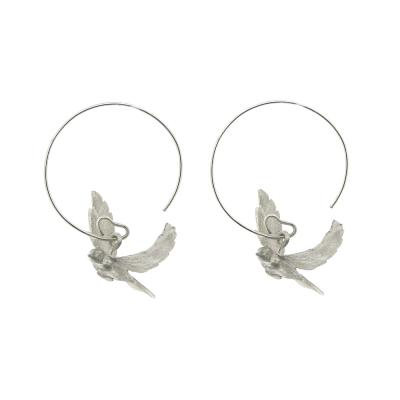 Silver Creation Flew the Coup Earring 