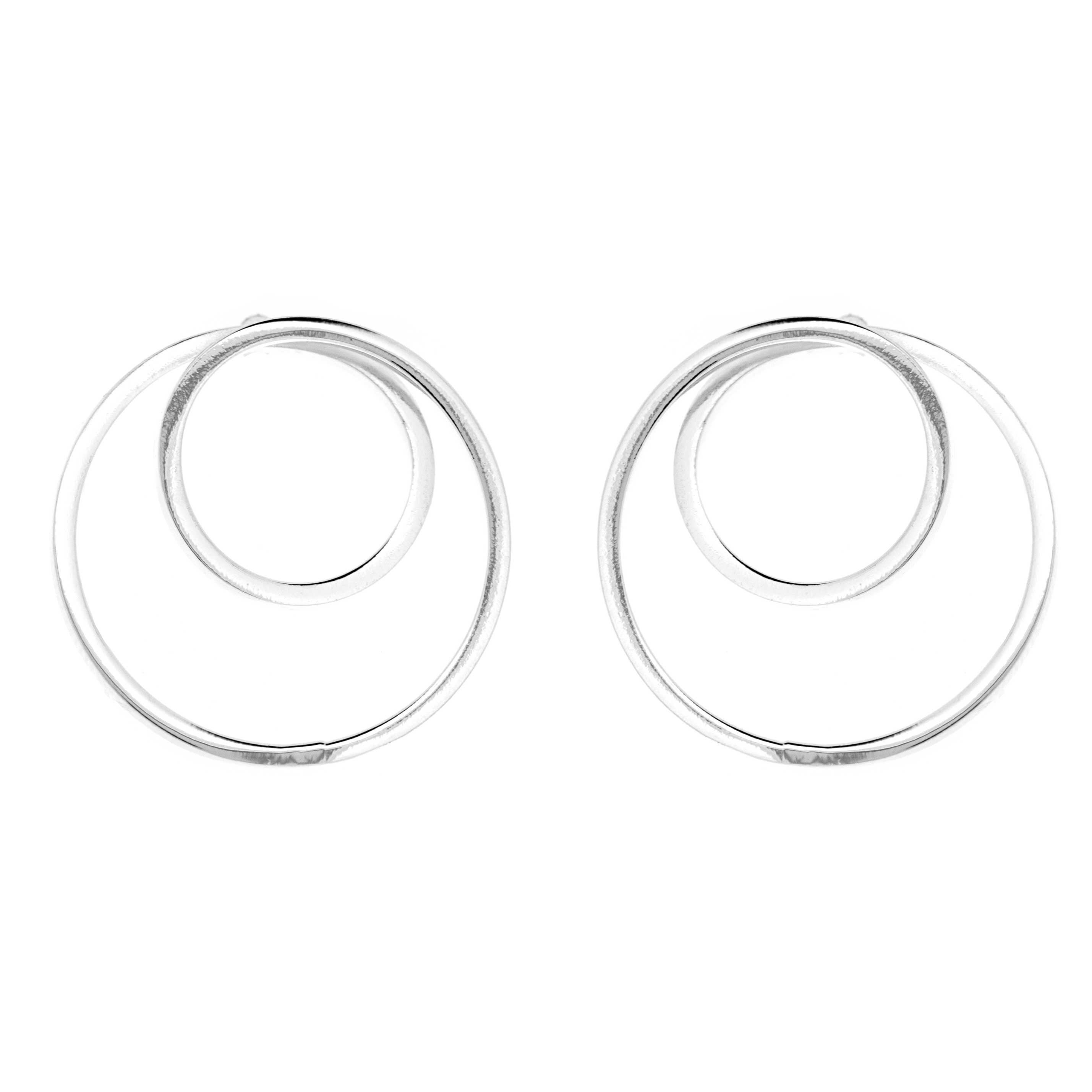 Simply Silver Decreasing Circle Stud Earrings