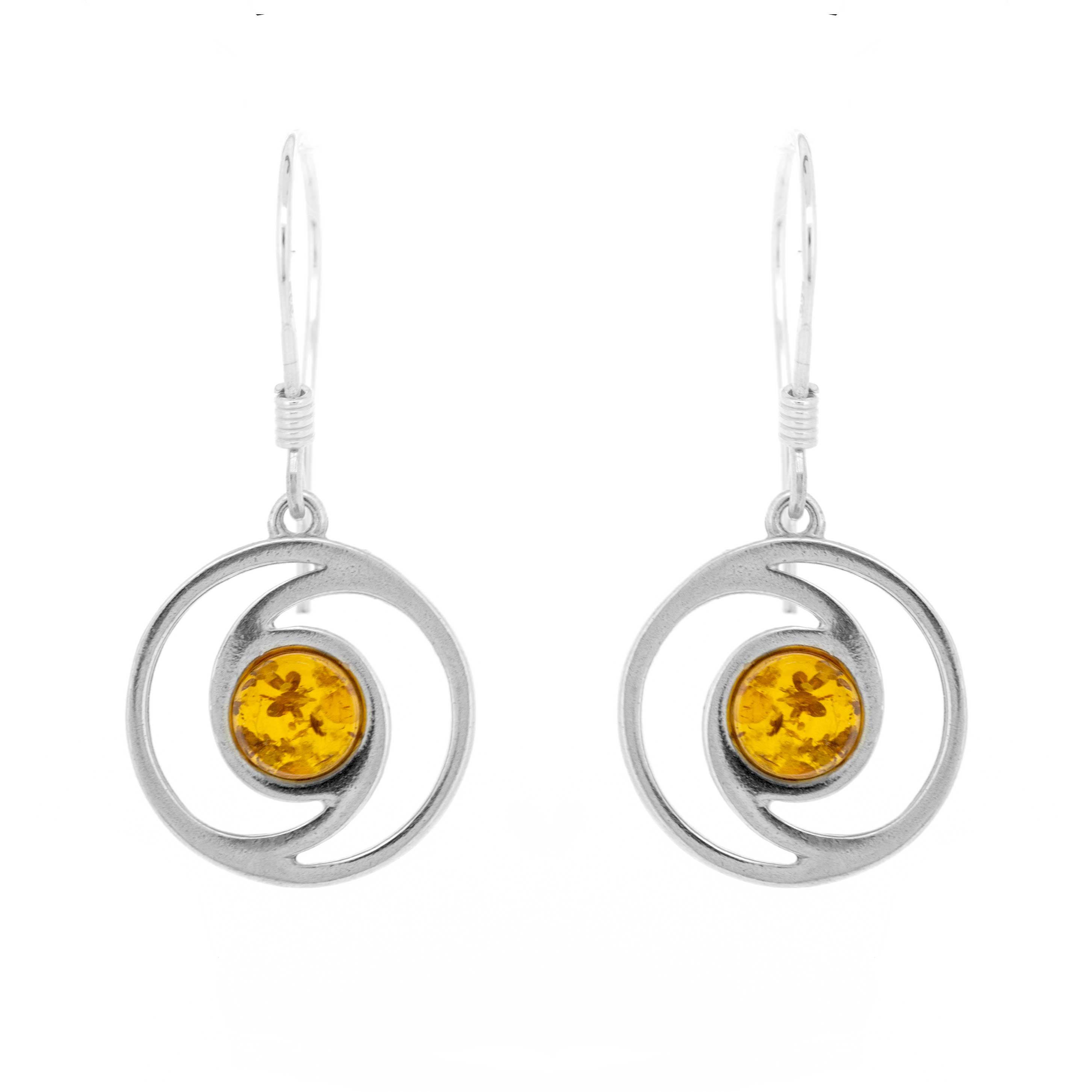 Classic Amber Gyra Drop Earrings