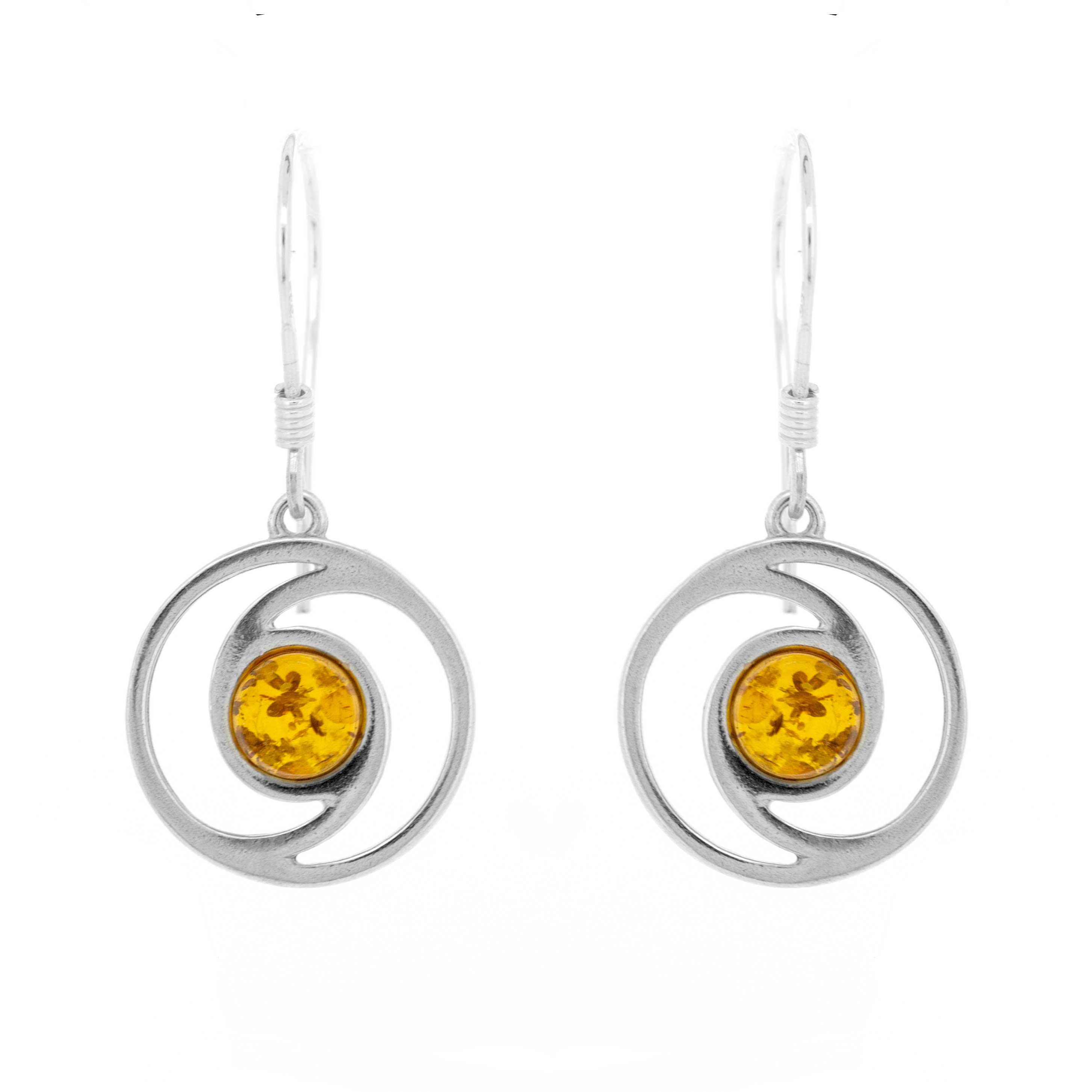 Classic Amber Gyra Drop Earrings