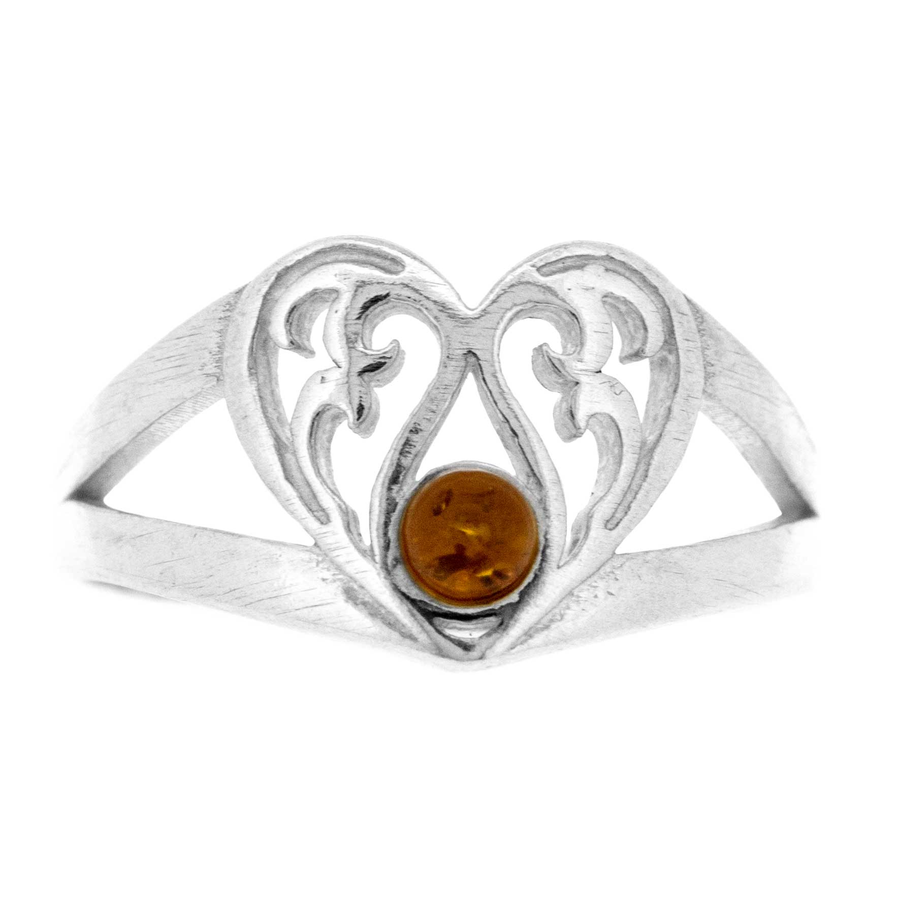 Classic Amber Burning Love Ring