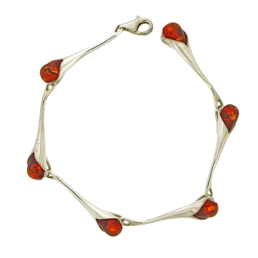 Romance Amber "Flutes" Amber Bracelet