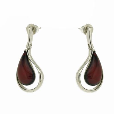 Amber Art Double Tear Drop Earrings