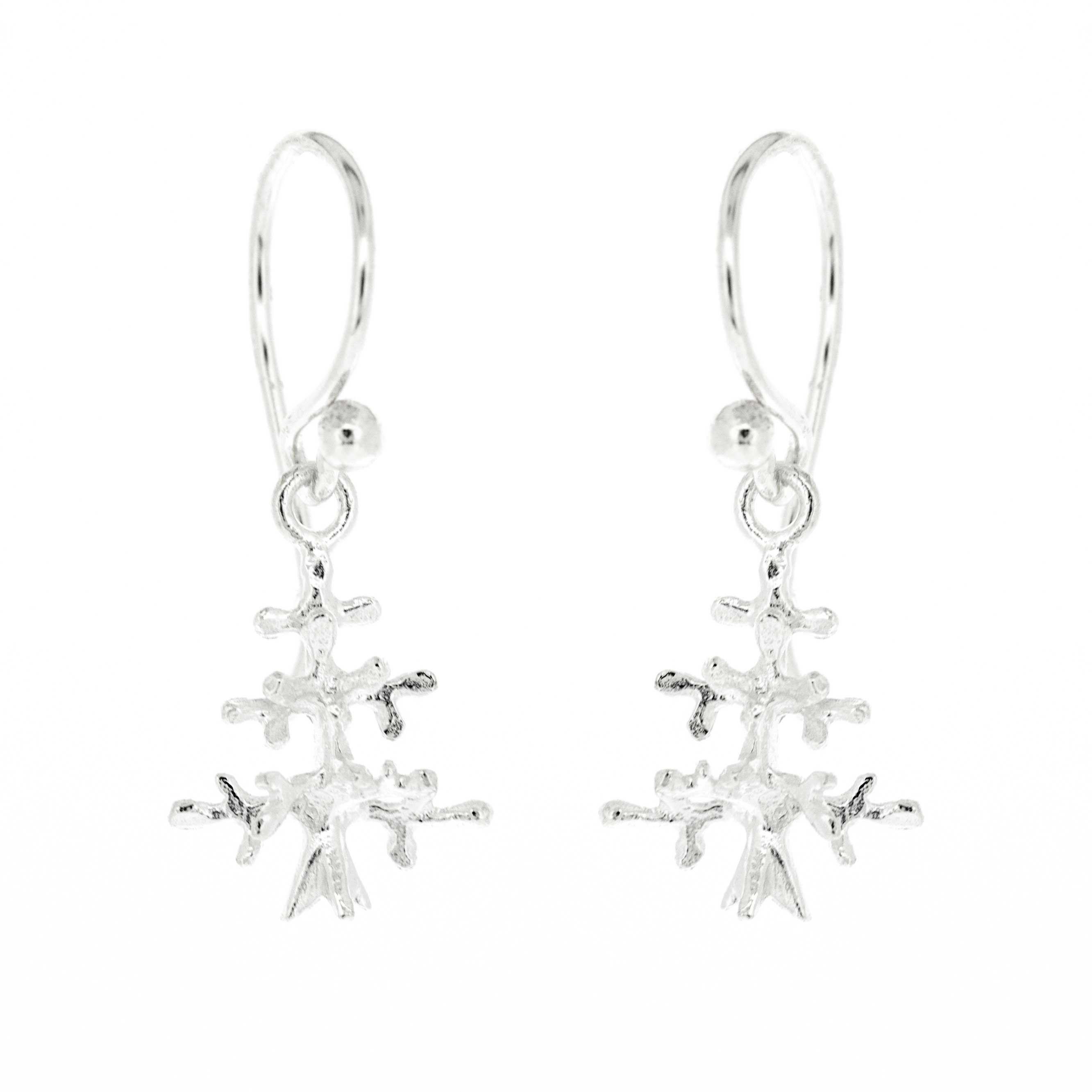 Silver Creation Small Christmas Tree Earrings