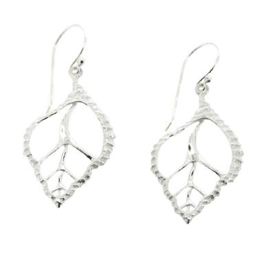 Silver Creation Open Empty Shell Earrings 