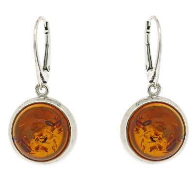 Classic Amber Large Floral Ball Earrings