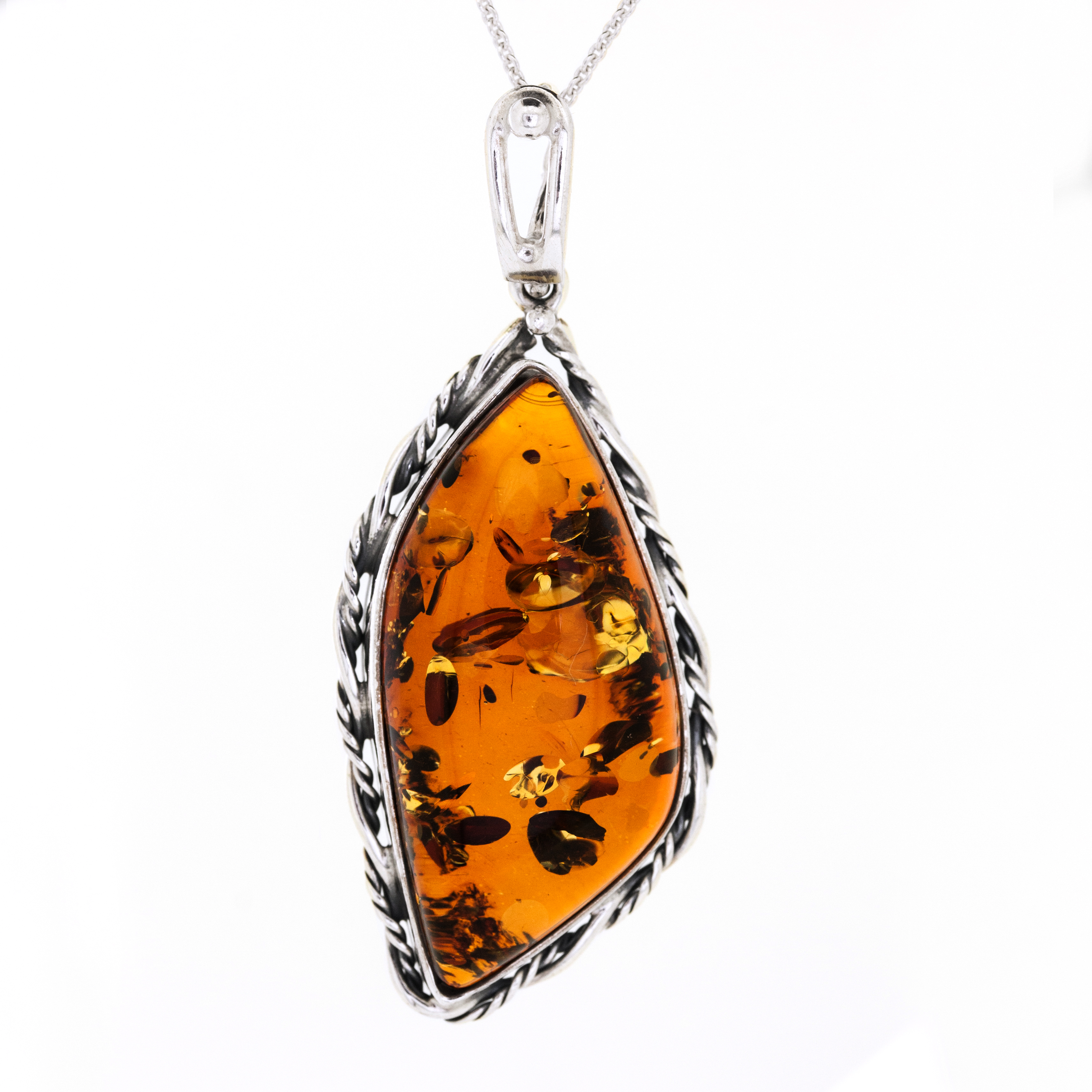 Bespoke Cognac Amber Pendant 