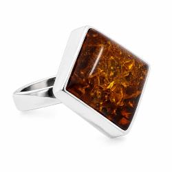 Bespoke Cognac Amber Ring
