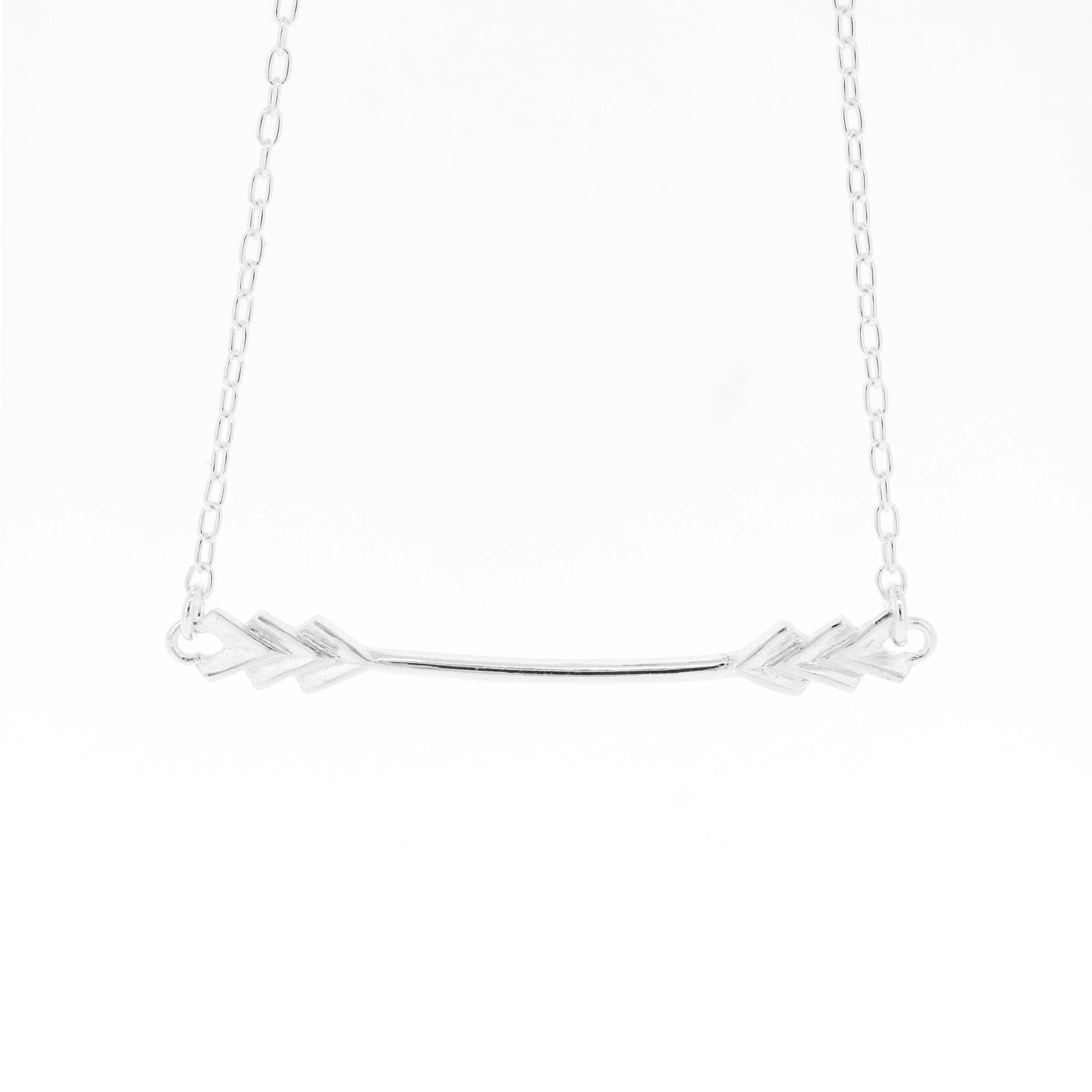 Silver Creation Triple Point Arrow Necklace