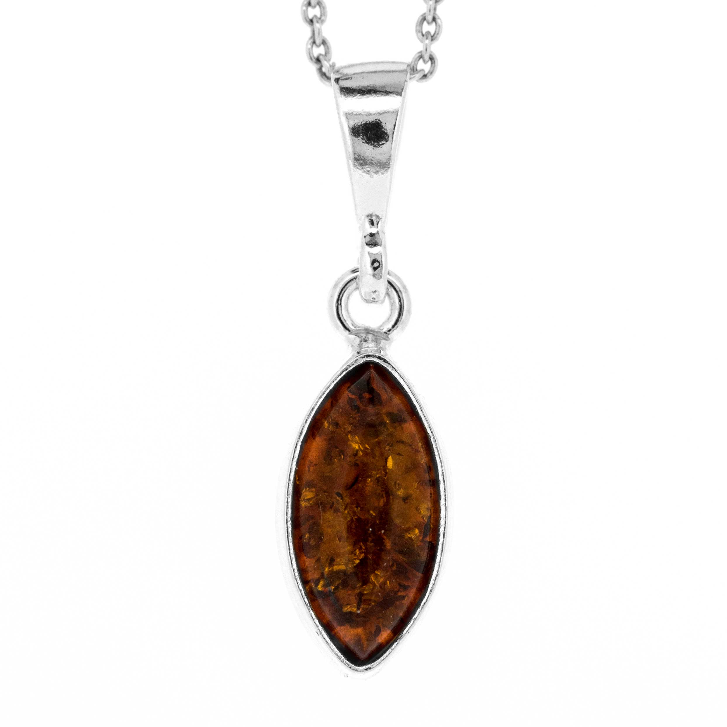 Classic Amber Marquise Shaped Pendant 