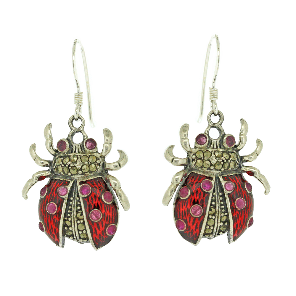 Enamels Ladybird Earrings