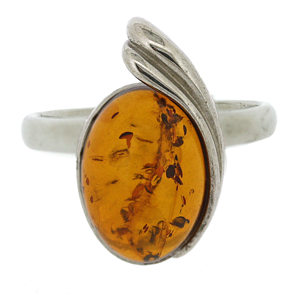 Classic Amber Zabelle Swirl Cognac Ring