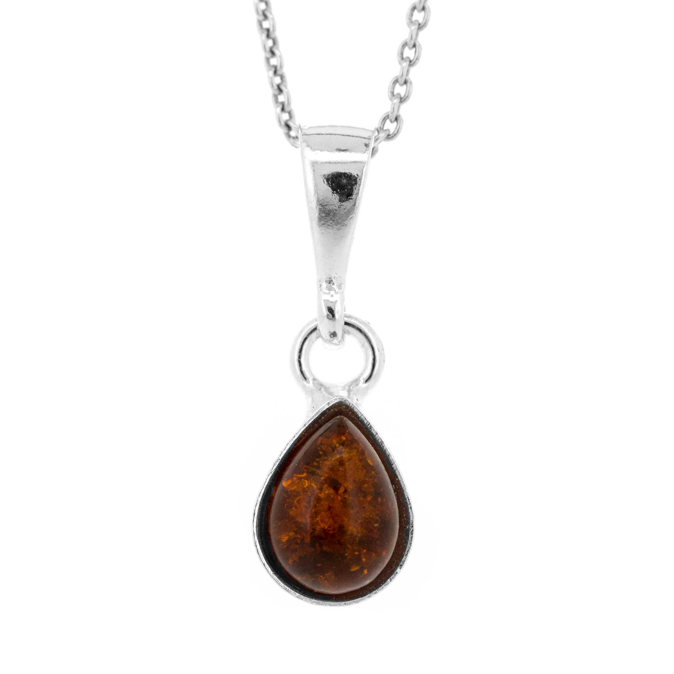 Classic Amber Tear Drop Pendant