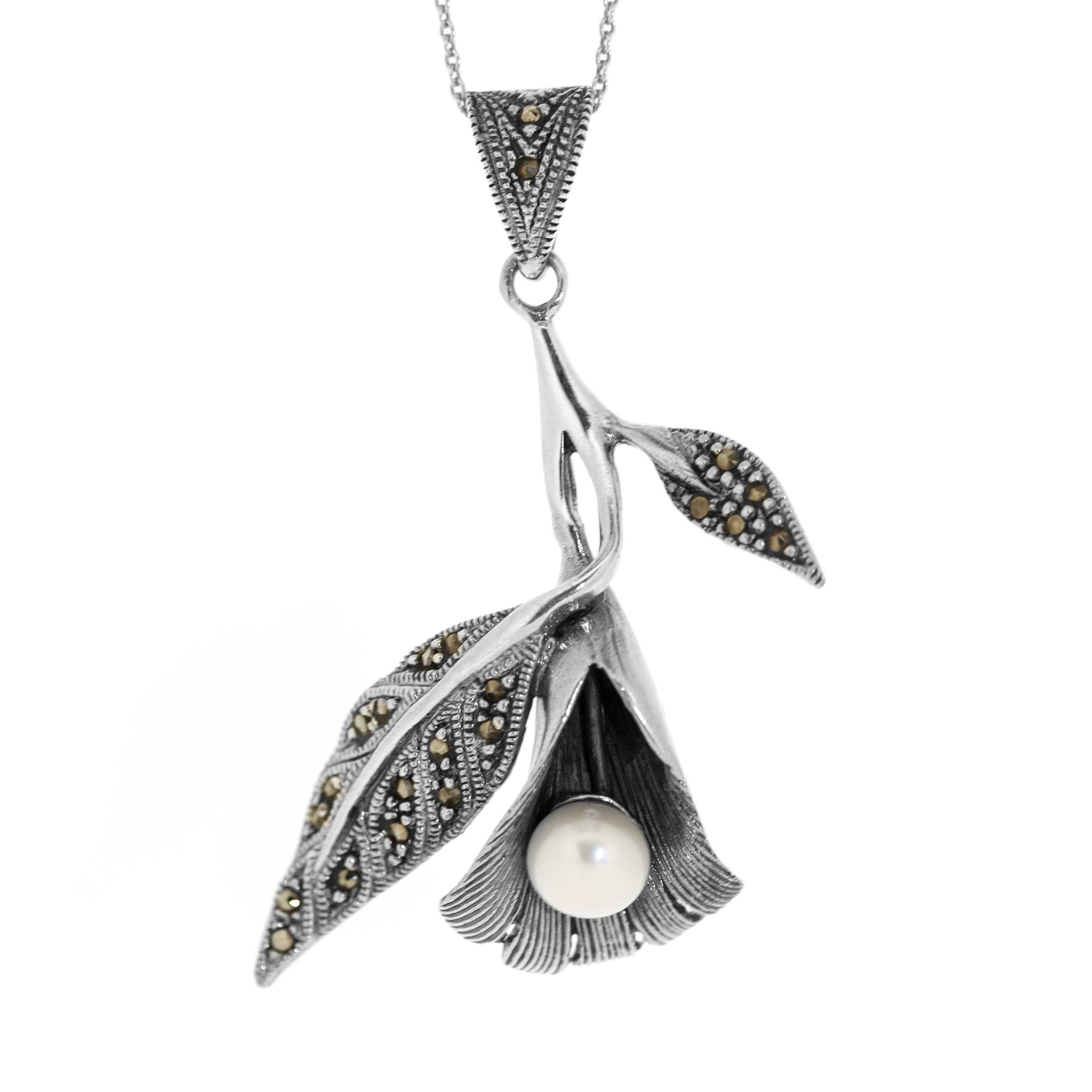 Nova Marcasite Tulip Pendant