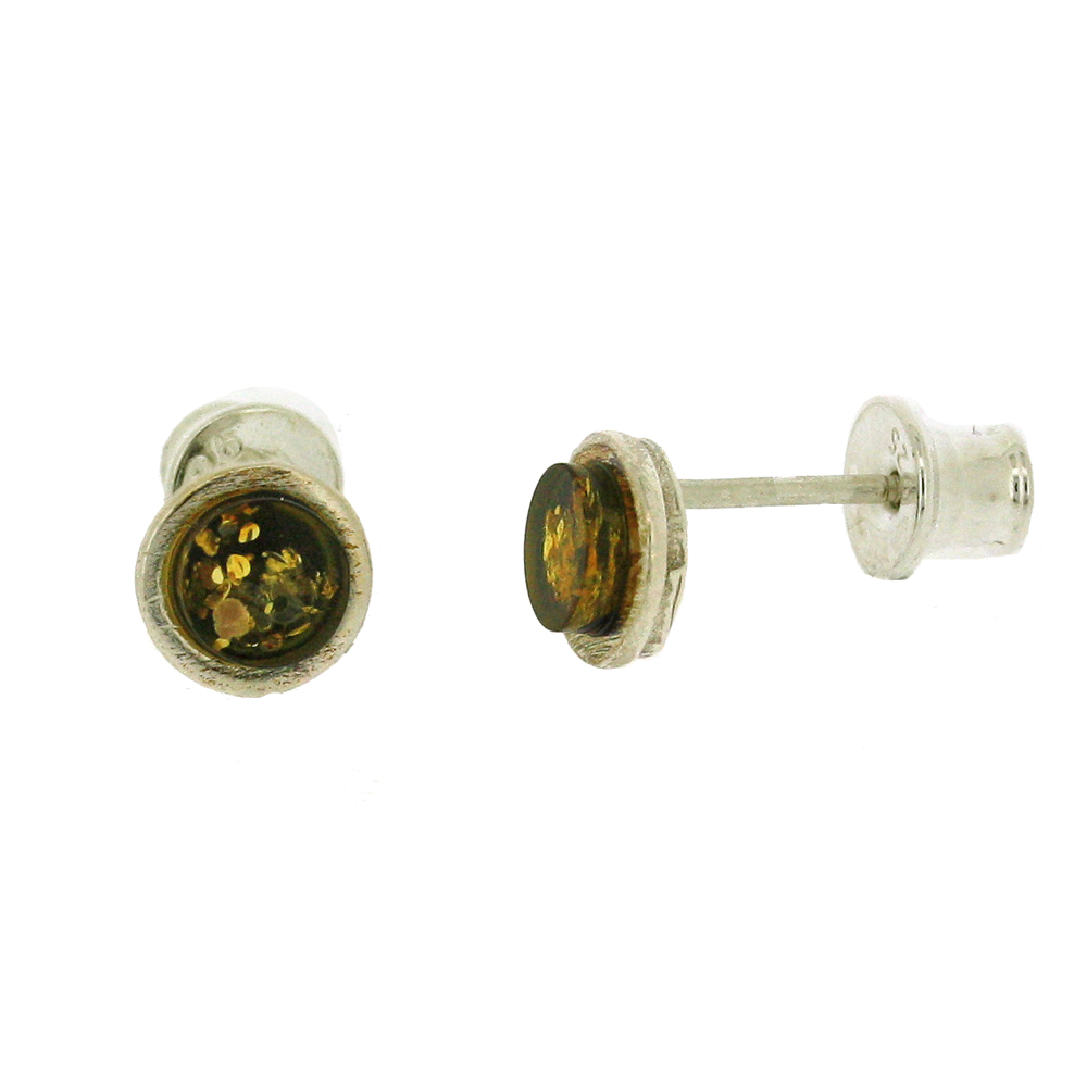 Amber Art Small Round Studs
