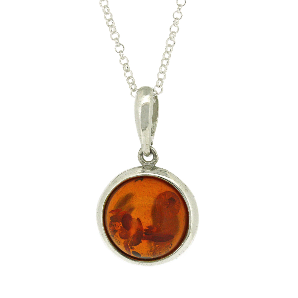 Amber Romance Round All Pendant