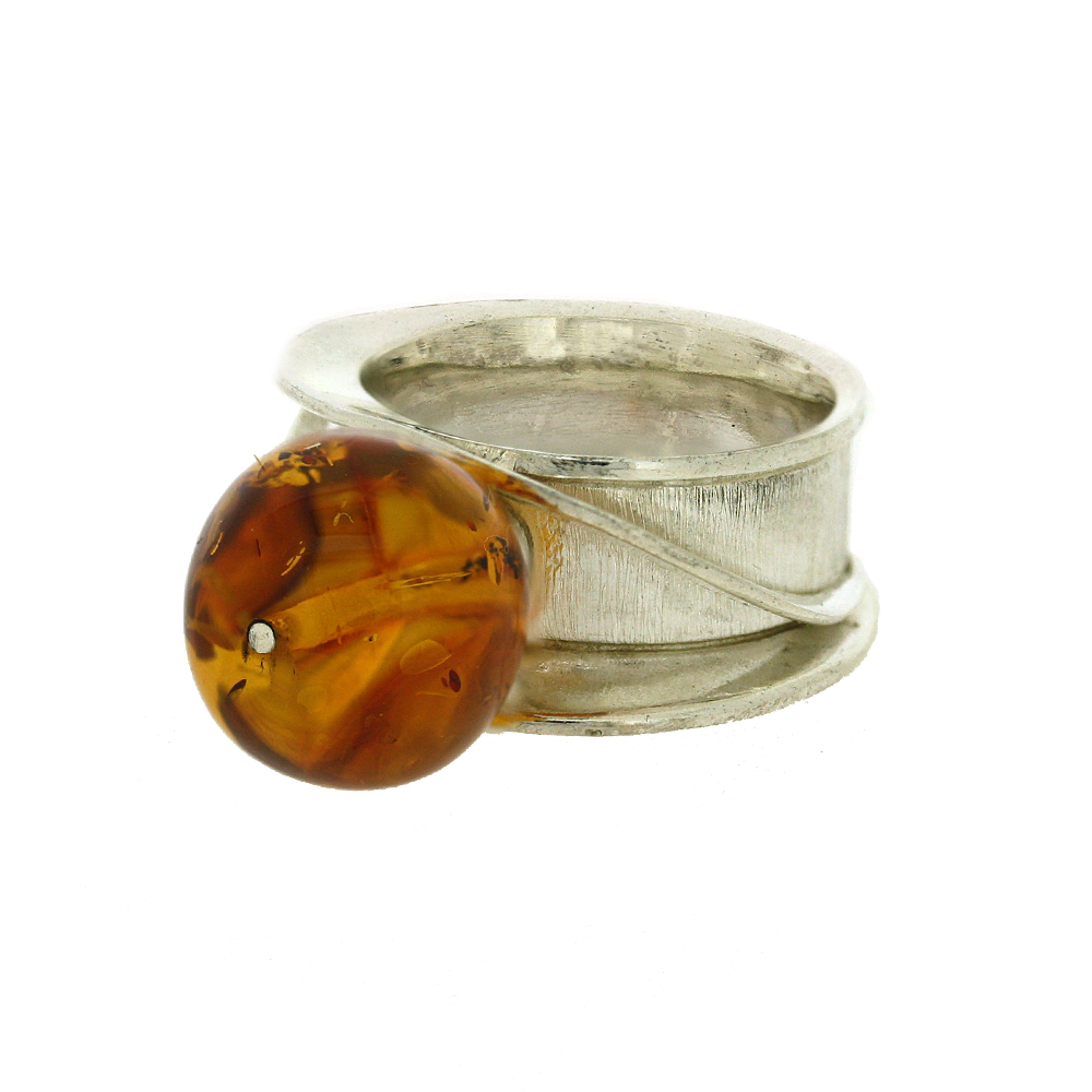 Bespoke Cognac Amber Ring