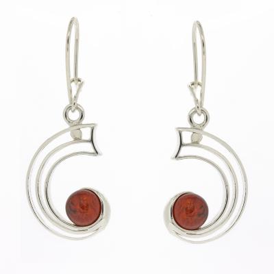 Classic Amber Curl Earrings