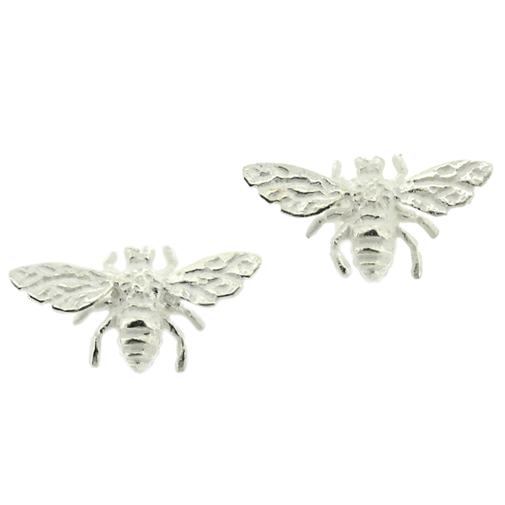 Silver Creation  Honey Bee Stud Earrings