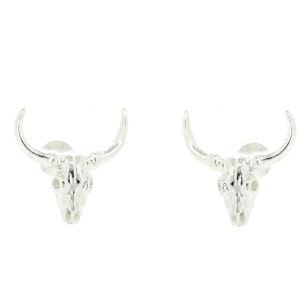 Silver Creation  Highland Cow Studs