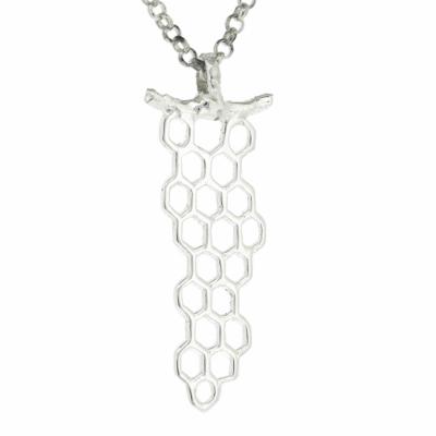 Silver Creation Honeycomb Pendant