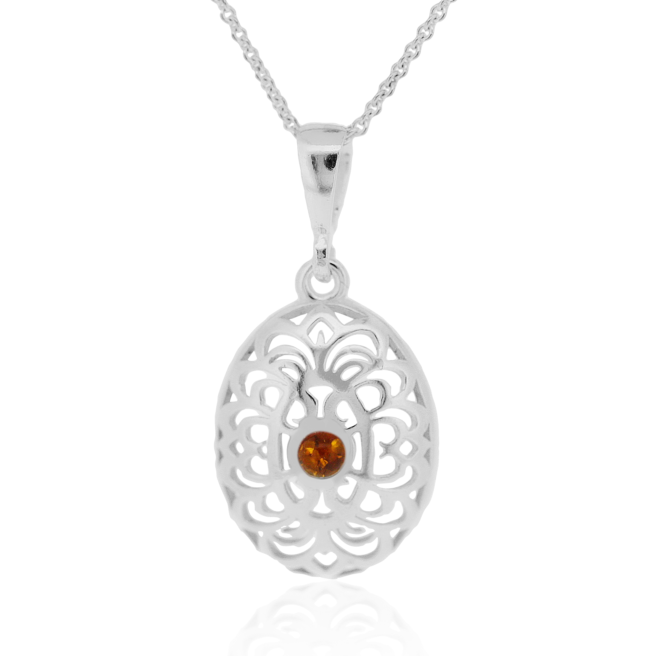 Classic Amber Shield Pendant