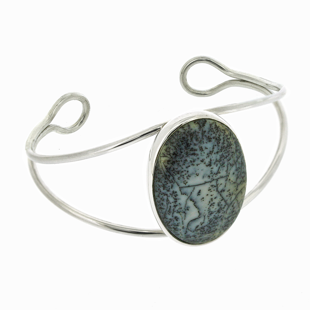 Bespoke Dendritic Agate Cuff Bracelet