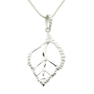 Silver Creation Open Empty Shell Pendant