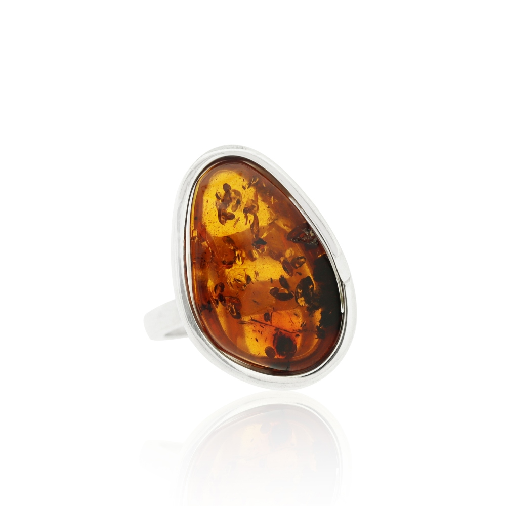 Bespoke Cognac Amber Ring