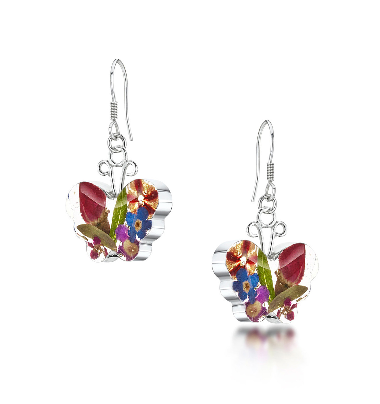 Shrieking Violet Mixed Butterfly Earrings