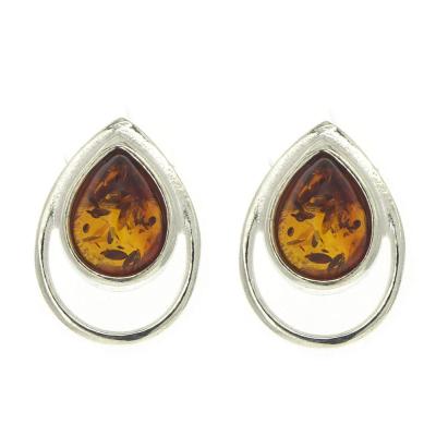 Classic Amber Double Tear Studs