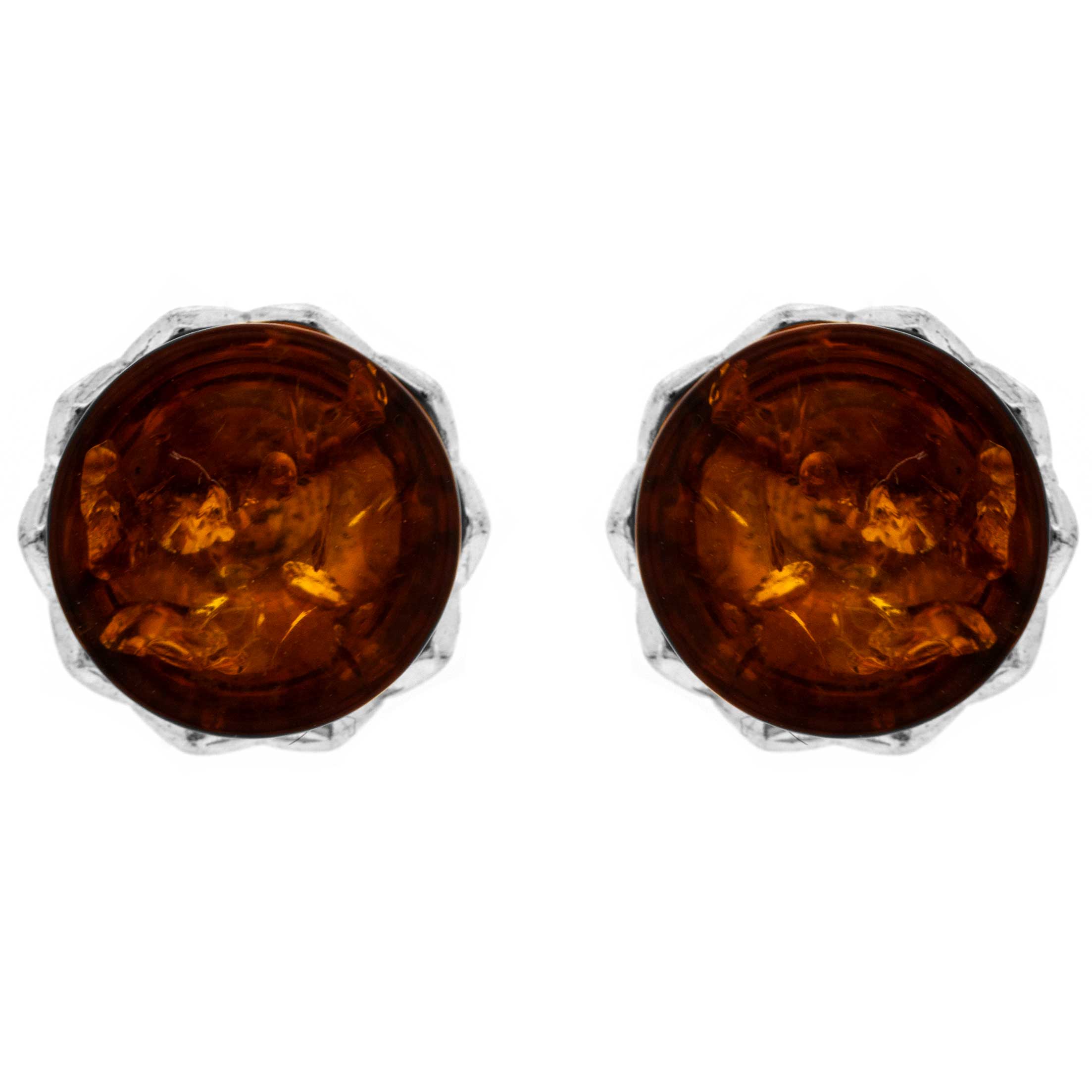 Amber Romance Lace Round Studs