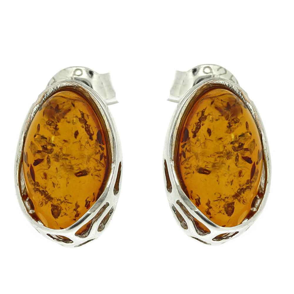 Classic Amber Giraffe Stud Earrings