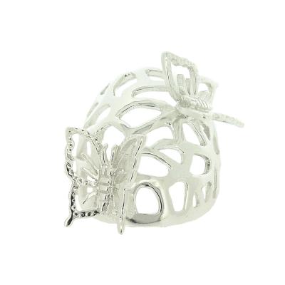 Silver Creation Butterfly Garden Ring