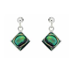 Bemine Abalone Shell Diamond Stud Earrings
