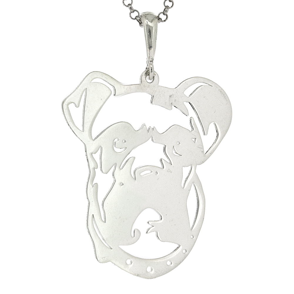 Simply Silver Boxer Dog Pendant