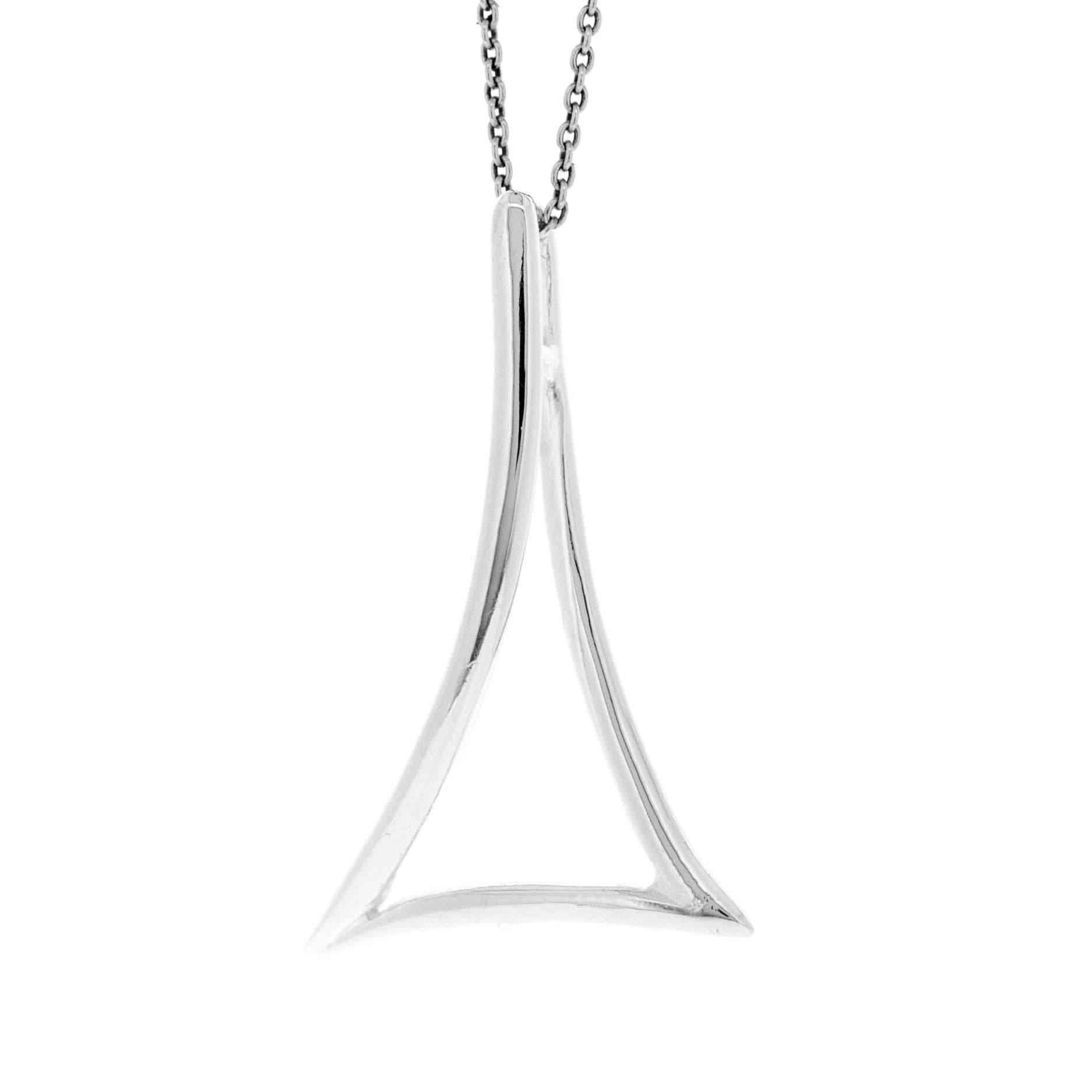 Simply Silver Abstract Triangle Pendant