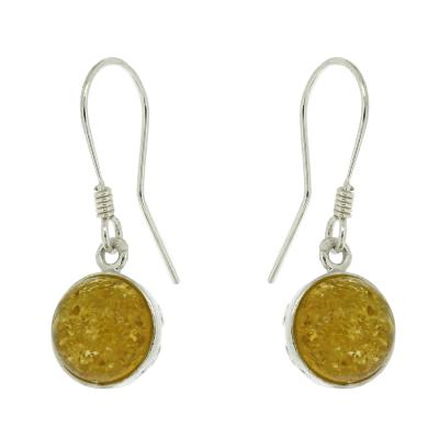 Classic Amber Floral Ball Earrings