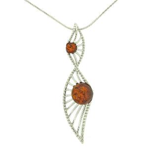 Classic Amber "DNA" Amber Pendant